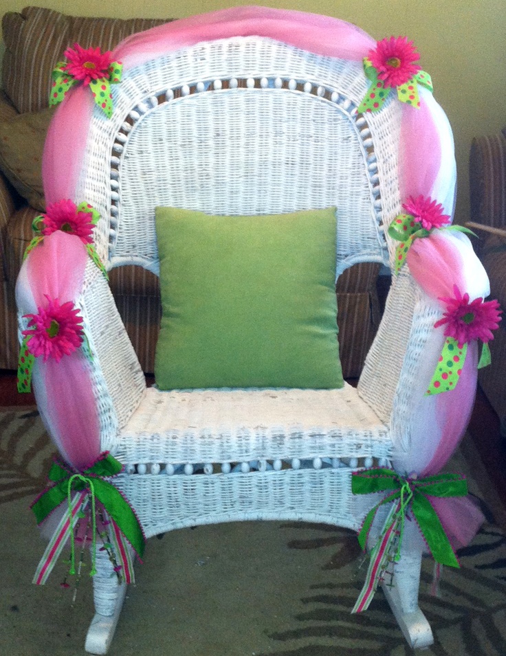 baby shower chairs white and pink