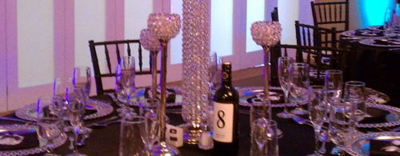 tall wedding pieces with crystal