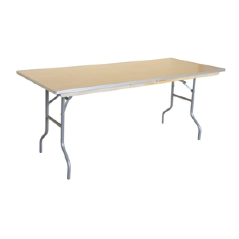 6 Foot Rectangle Wood Folding Banquet Table