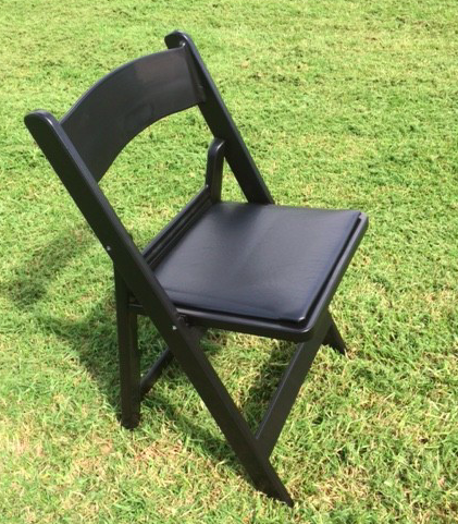 Padded Resin Chair - Black